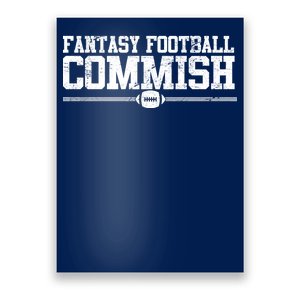 Retro Fantasy Football Commish Funny Sports Poster