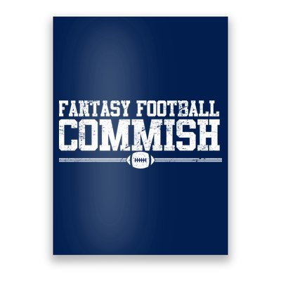Retro Fantasy Football Commish Funny Sports Poster