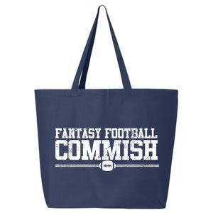 Retro Fantasy Football Commish Funny Sports 25L Jumbo Tote