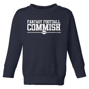 Retro Fantasy Football Commish Funny Sports Toddler Sweatshirt