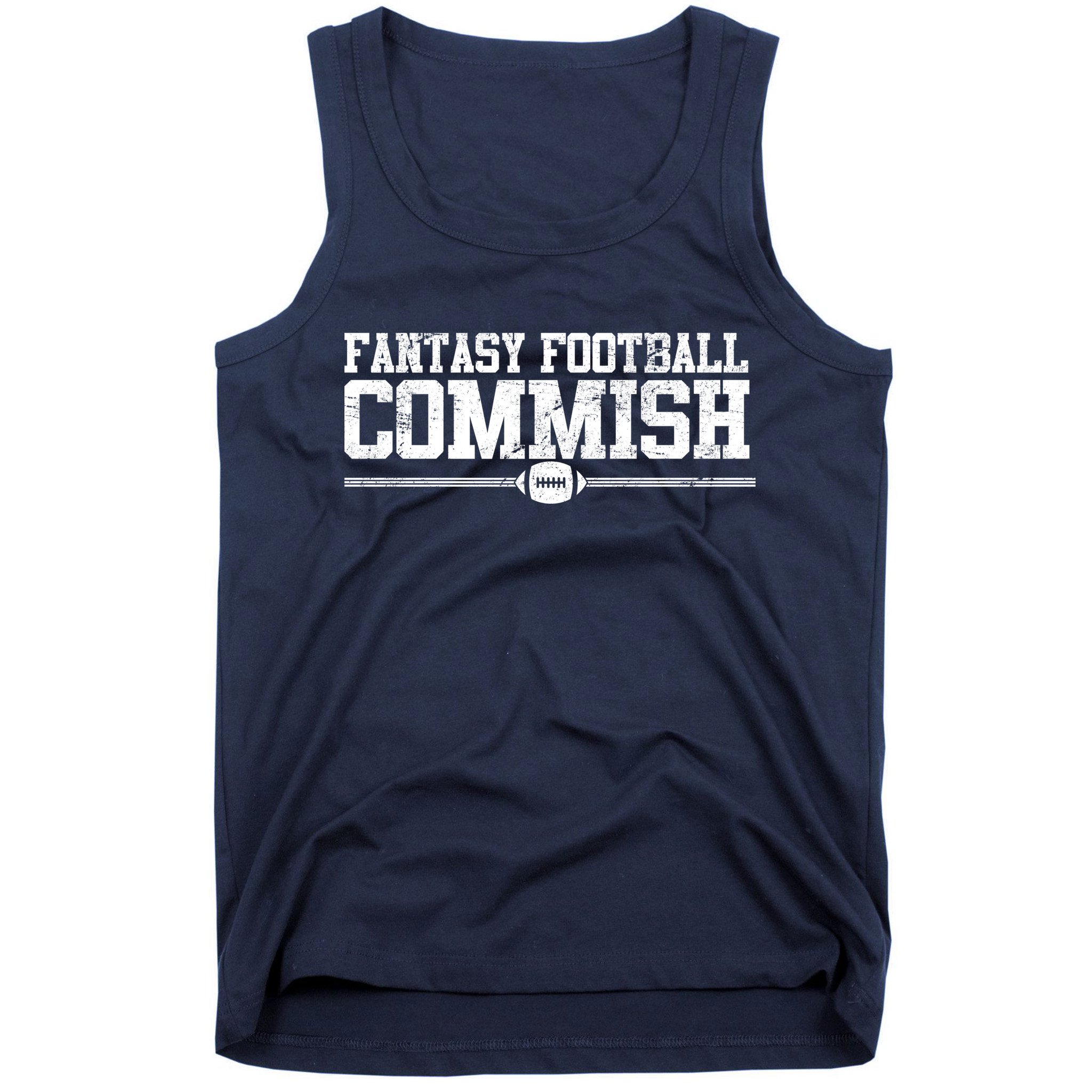 Retro Fantasy Football Commish Funny Sports Tank Top