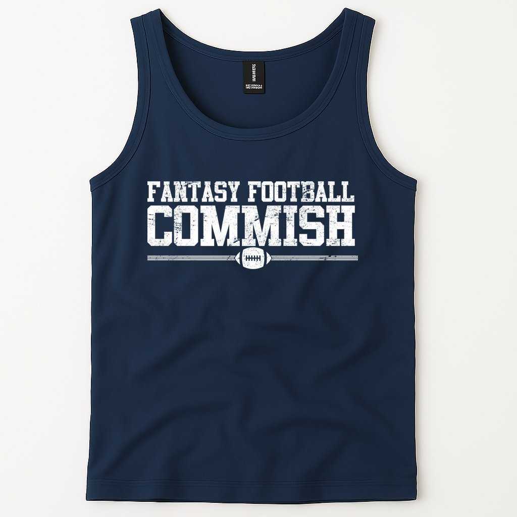 Retro Fantasy Football Commish Funny Sports Tank Top