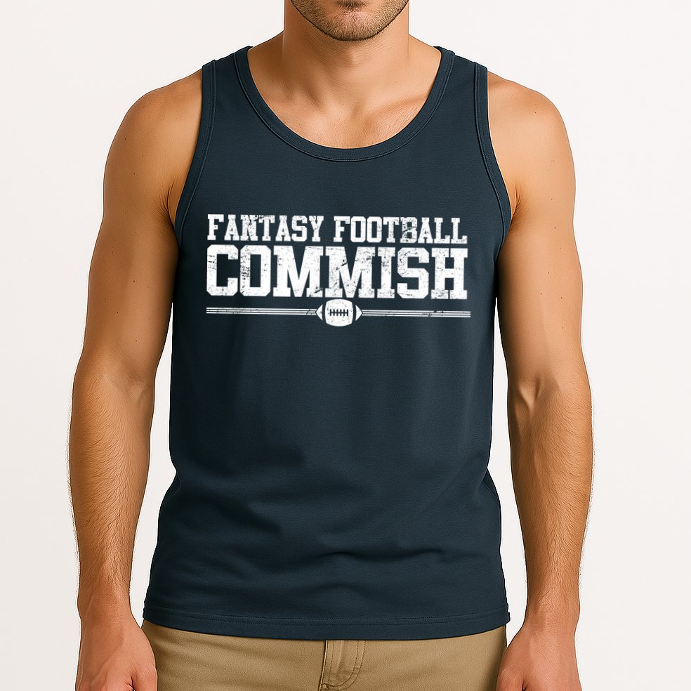 Retro Fantasy Football Commish Funny Sports Tank Top