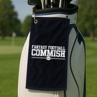 Retro Fantasy Football Commish Funny Sports Golf Towel