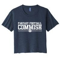 Retro Fantasy Football Commish Funny Sports Crop Top
