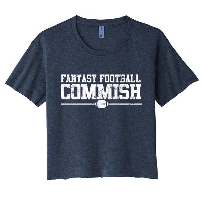 Retro Fantasy Football Commish Funny Sports Crop Top