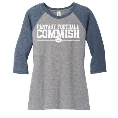 Retro Fantasy Football Commish Funny Sports Women's Tri-Blend 3/4-Sleeve Raglan Shirt