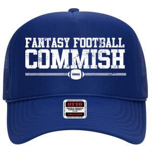 Retro Fantasy Football Commish Funny Sports High Crown Mesh Back Trucker Hat