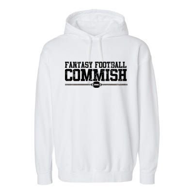 Retro Fantasy Football Commish Funny Sports Garment-Dyed Fleece Hoodie