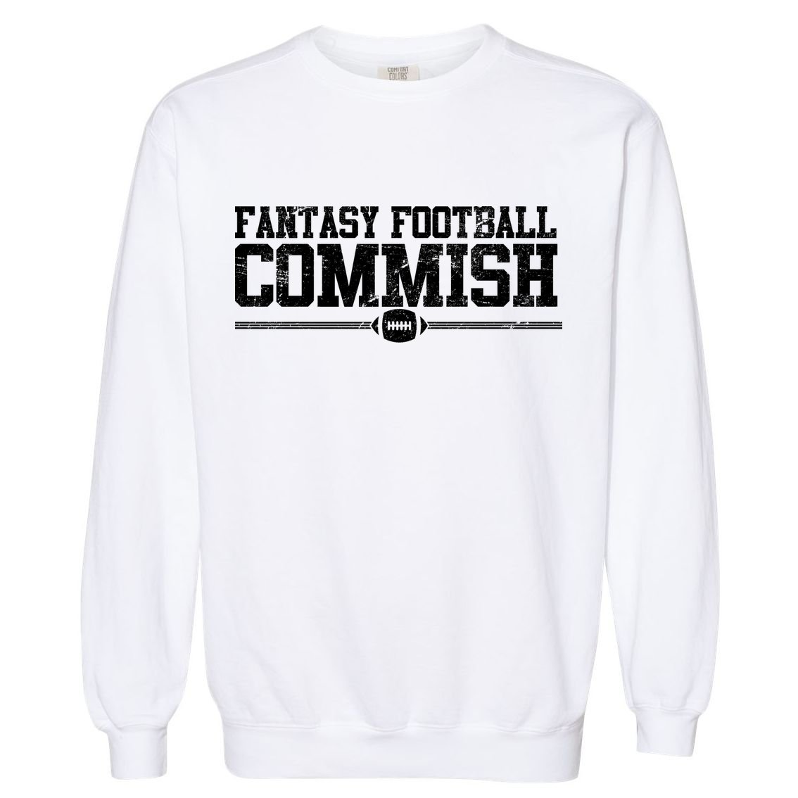 Retro Fantasy Football Commish Funny Sports Garment-Dyed Sweatshirt