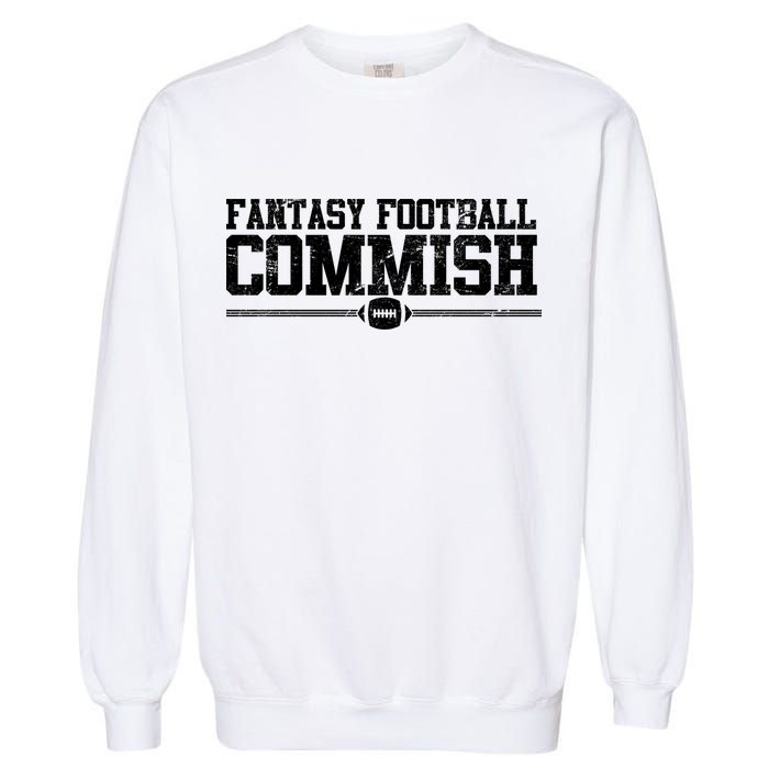 Retro Fantasy Football Commish Funny Sports Garment-Dyed Sweatshirt