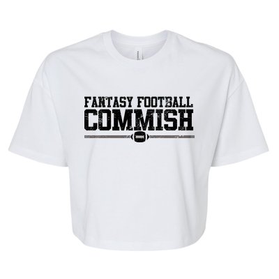 Retro Fantasy Football Commish Funny Sports Bella+Canvas Jersey Crop Tee