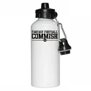 Retro Fantasy Football Commish Funny Sports Aluminum Water Bottle