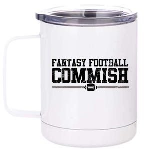 Retro Fantasy Football Commish Funny Sports 12 oz Stainless Steel Tumbler Cup