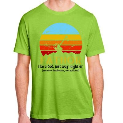 Retro Fathor Like Dad Just Way Mightier Adult ChromaSoft Performance T-Shirt