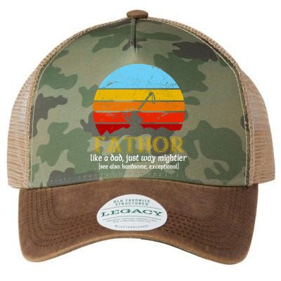 Retro Fathor Like Dad Just Way Mightier Legacy Tie Dye Trucker Hat