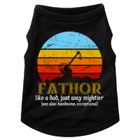 Retro Fathor Like Dad Just Way Mightier Doggie Tank