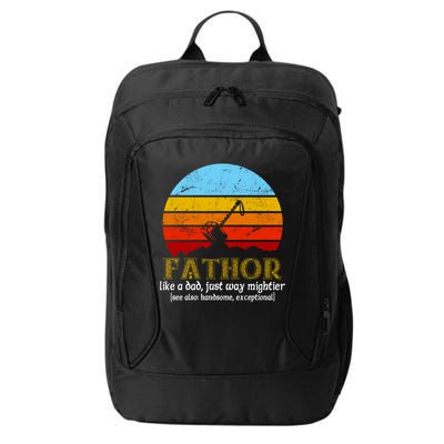Retro Fathor Like Dad Just Way Mightier City Backpack