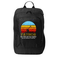 Retro Fathor Like Dad Just Way Mightier City Backpack