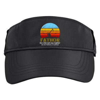 Retro Fathor Like Dad Just Way Mightier Adult Drive Performance Visor