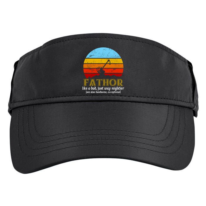 Retro Fathor Like Dad Just Way Mightier Adult Drive Performance Visor