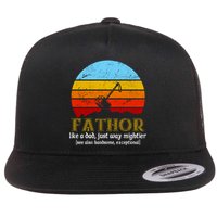 Retro Fathor Like Dad Just Way Mightier Flatbill Hat