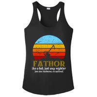 Retro Fathor Like Dad Just Way Mightier Ladies PosiCharge Competitor Racerback Tank