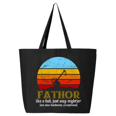 Retro Fathor Like Dad Just Way Mightier 25L Jumbo Tote