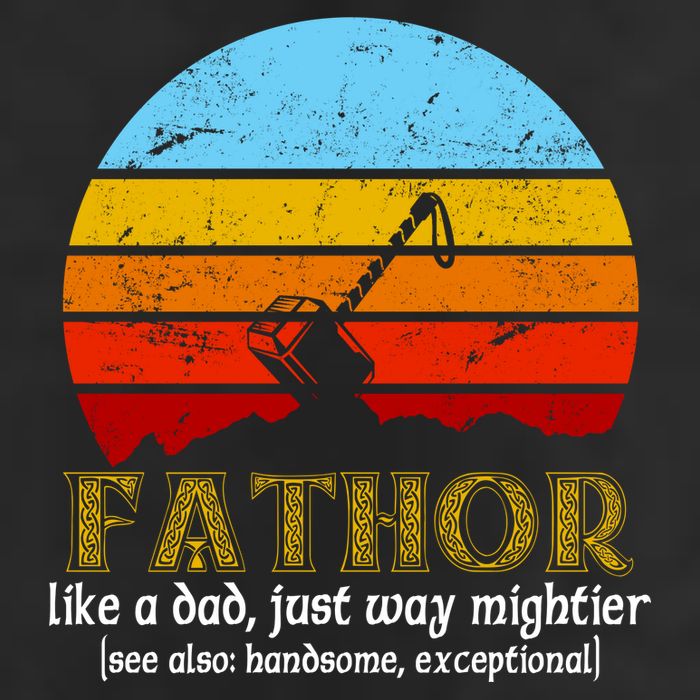 Retro Fathor Like Dad Just Way Mightier 25L Jumbo Tote