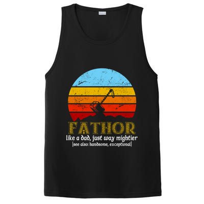 Retro Fathor Like Dad Just Way Mightier PosiCharge Competitor Tank