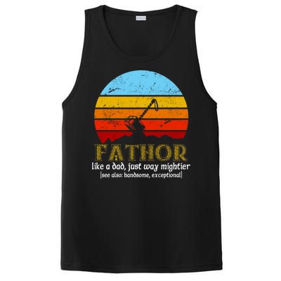 Retro Fathor Like Dad Just Way Mightier PosiCharge Competitor Tank