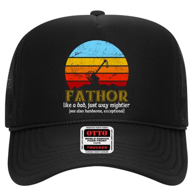 Retro Fathor Like Dad Just Way Mightier Trucker Hat