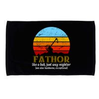 Retro Fathor Like Dad Just Way Mightier Microfiber Hand Towel