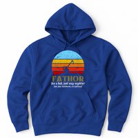 Retro Fathor Like Dad Just Way Mightier Hoodie