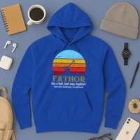 Retro Fathor Like Dad Just Way Mightier Hoodie
