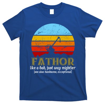Retro Fathor Like Dad Just Way Mightier T-Shirt