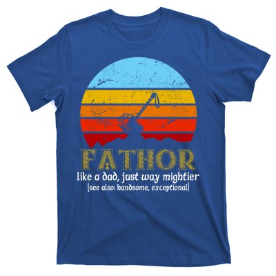 Retro Fathor Like Dad Just Way Mightier T-Shirt