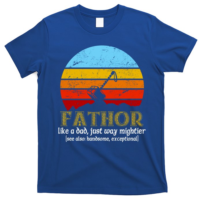 Retro Fathor Like Dad Just Way Mightier T-Shirt