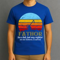 Retro Fathor Like Dad Just Way Mightier T-Shirt