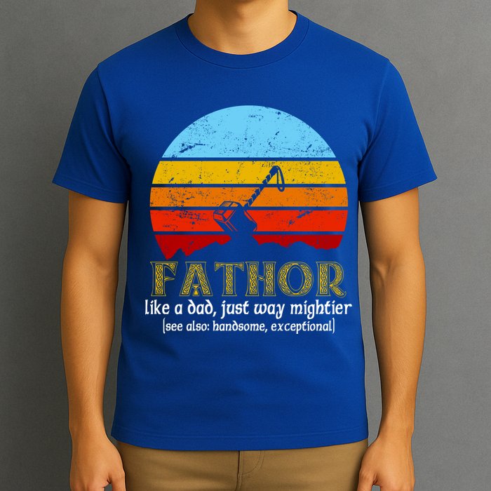 Retro Fathor Like Dad Just Way Mightier T-Shirt