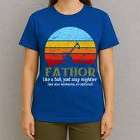 Retro Fathor Like Dad Just Way Mightier T-Shirt