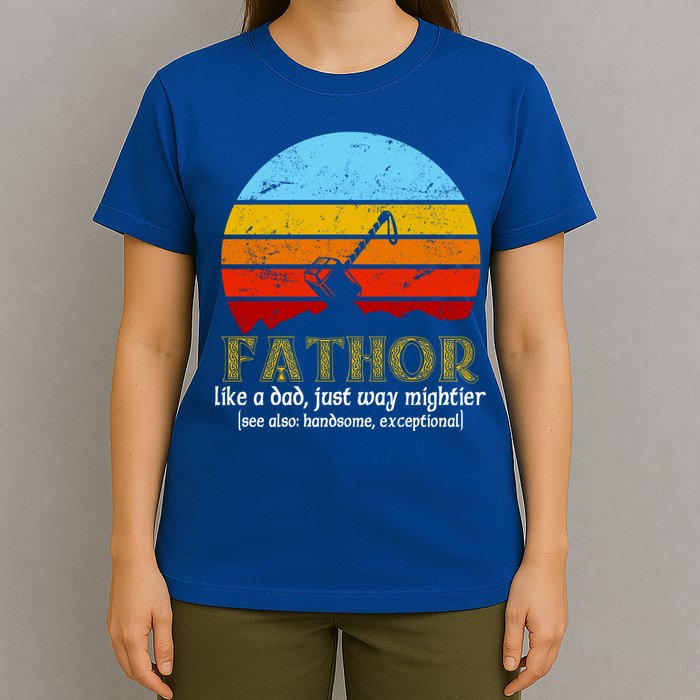 Retro Fathor Like Dad Just Way Mightier T-Shirt