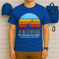 Retro Fathor Like Dad Just Way Mightier T-Shirt