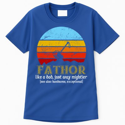 Retro Fathor Like Dad Just Way Mightier Tall T-Shirt