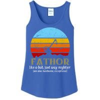 Retro Fathor Like Dad Just Way Mightier Ladies Essential Tank