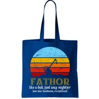 Retro Fathor Like Dad Just Way Mightier Bag