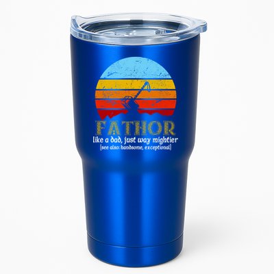 Retro Fathor Like Dad Just Way Mightier Tumbler