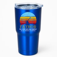 Retro Fathor Like Dad Just Way Mightier Tumbler