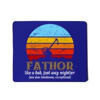Retro Fathor Like Dad Just Way Mightier Mousepad
