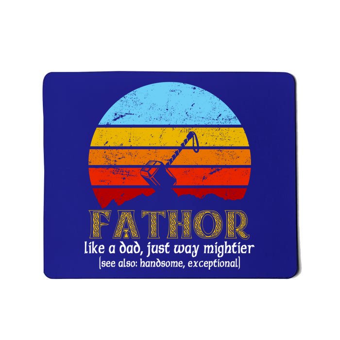 Retro Fathor Like Dad Just Way Mightier Mousepad